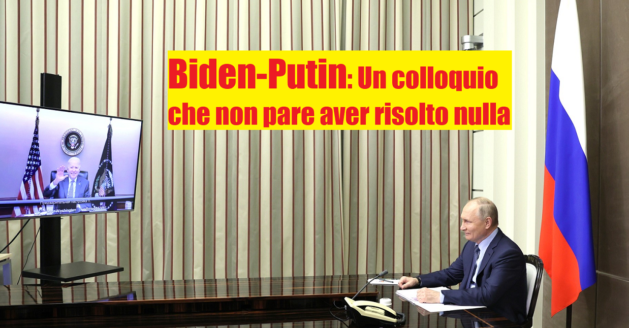 Incontro virtuale Biden Putin