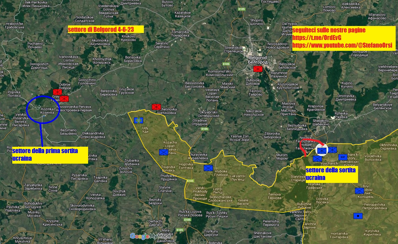 mappa del settore di Belgorod elaborata dall'autore e di libero uso